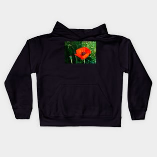 Giant Red Poppy Kids Hoodie